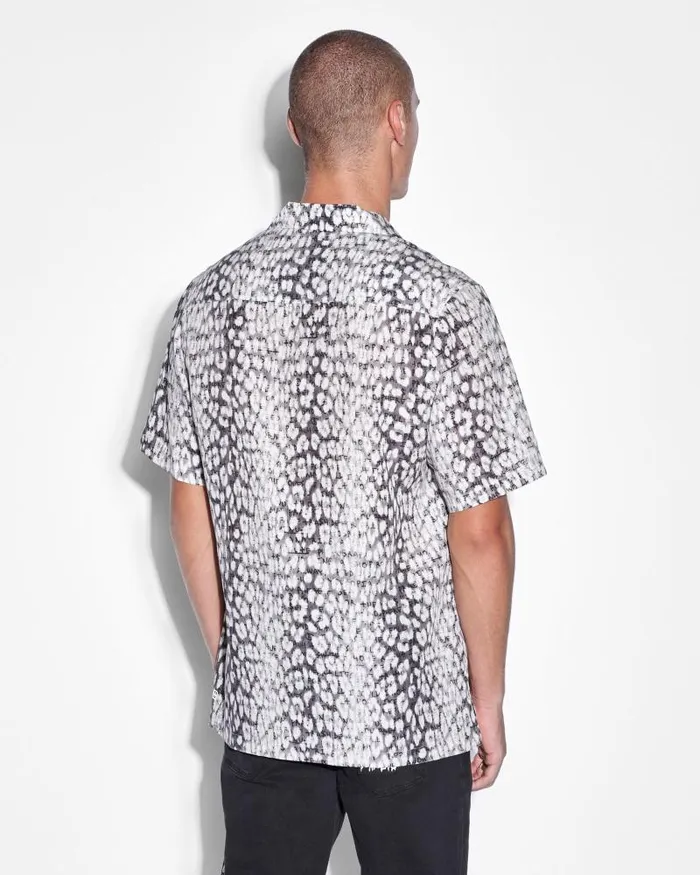 Ksubi Whitenoise Leopard Resort Ss Shirt Multi Mens Shirts
