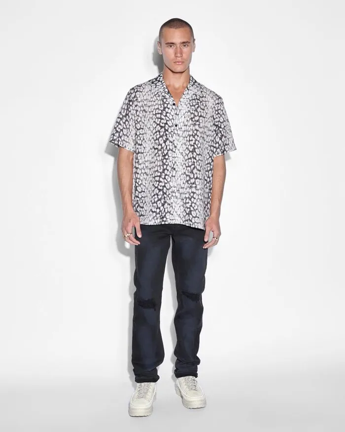 Ksubi Whitenoise Leopard Resort Ss Shirt Multi Mens Shirts