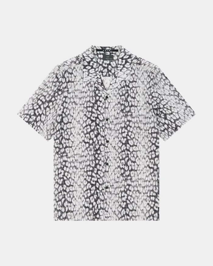 Ksubi Whitenoise Leopard Resort Ss Shirt Multi Mens Shirts