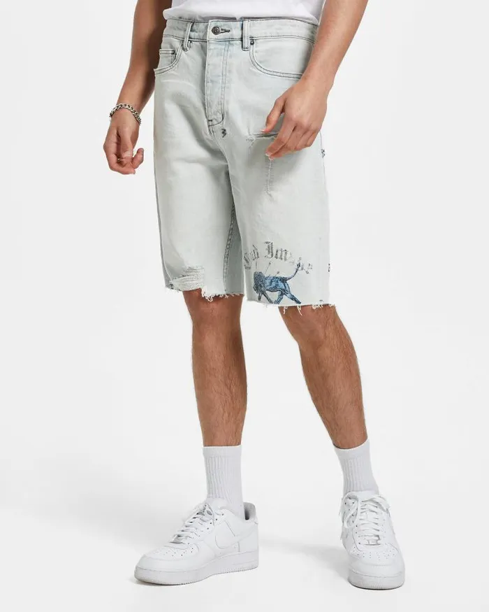 Ksubi Wolf Short Cold Image Iced Mens Denim Shorts