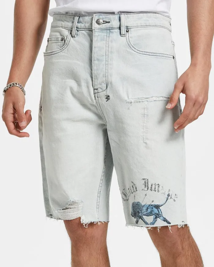 Ksubi Wolf Short Cold Image Iced Mens Denim Shorts