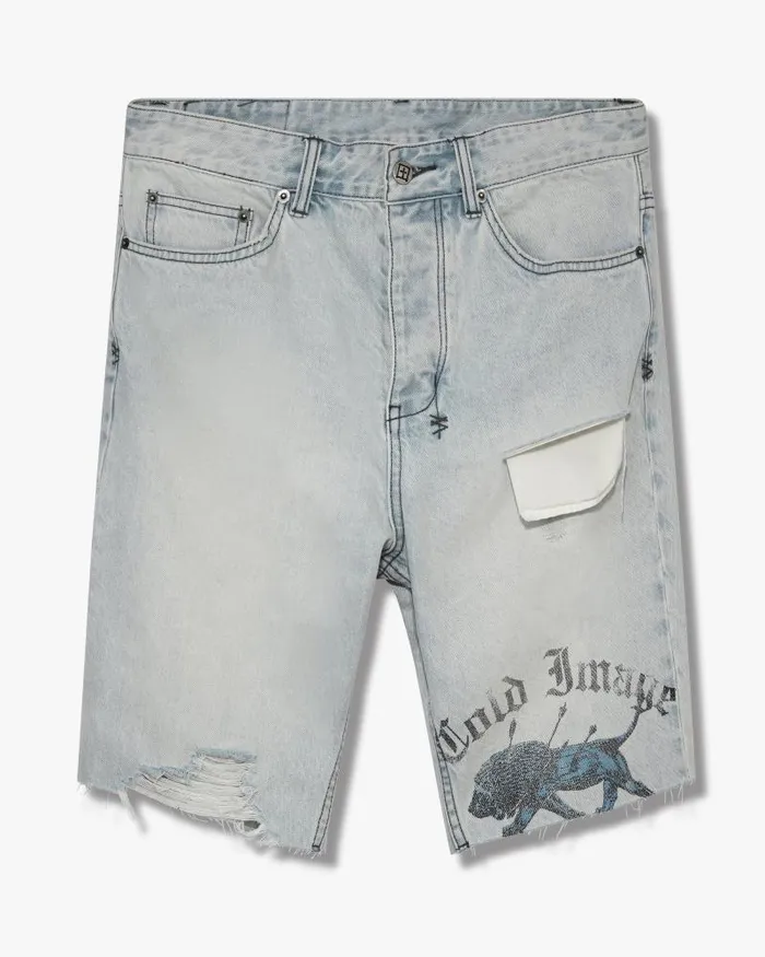 Ksubi Wolf Short Cold Image Iced Mens Denim Shorts
