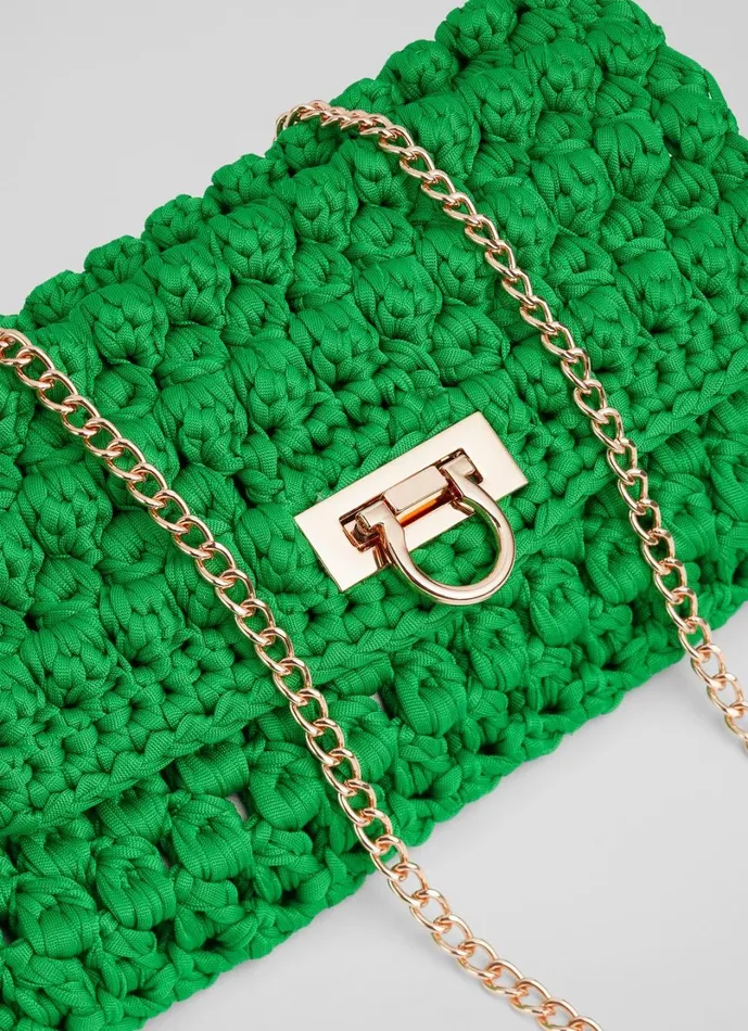 LKBennett Clutch Bags Women Essie Green Woven Fabric Clutch LKBennett Clutch Bags Women Essie Green Woven Fabric Clutch
