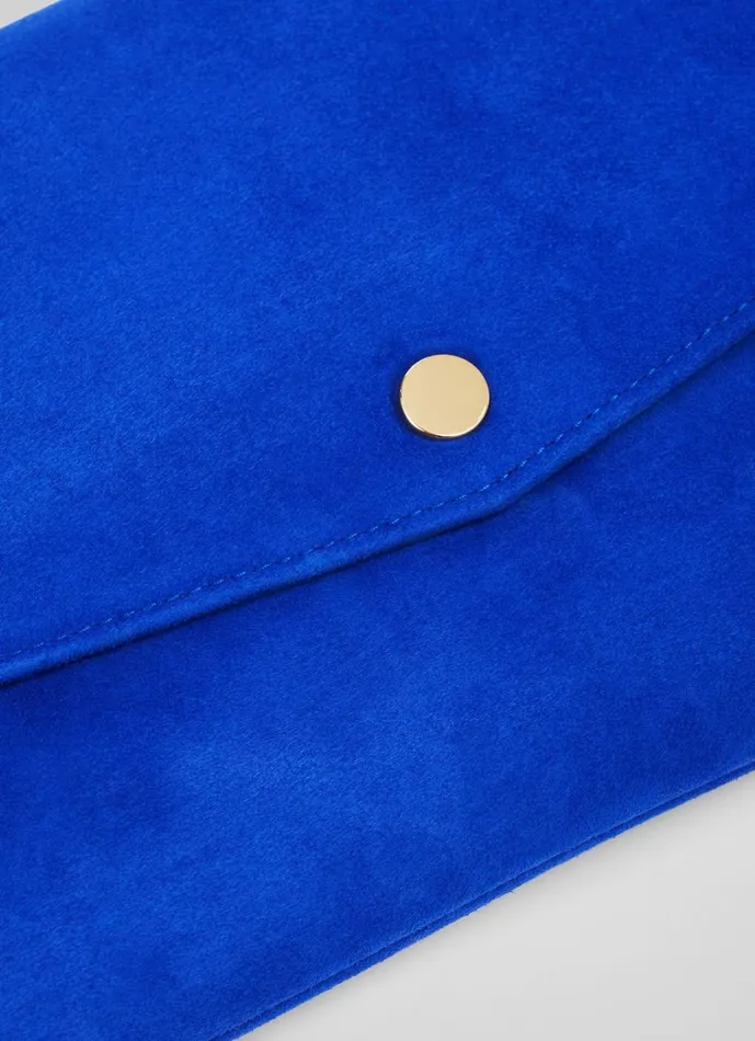 LKBennett Clutch Bags Women Layla Blue Suede Envelope Clutch