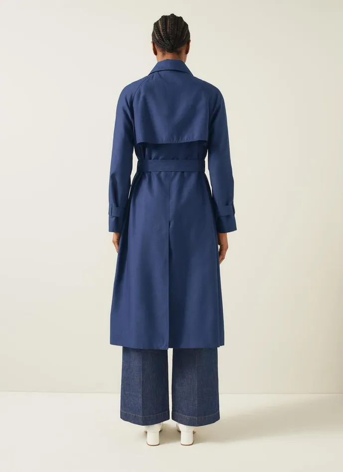 LKBennett Coats and Jackets Women Keaton Navy Double Breasted Trench Coat