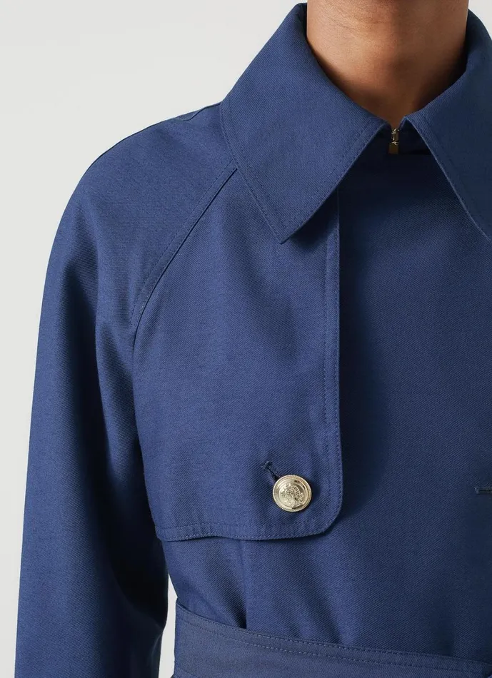 LKBennett Coats and Jackets Women Keaton Navy Double Breasted Trench Coat