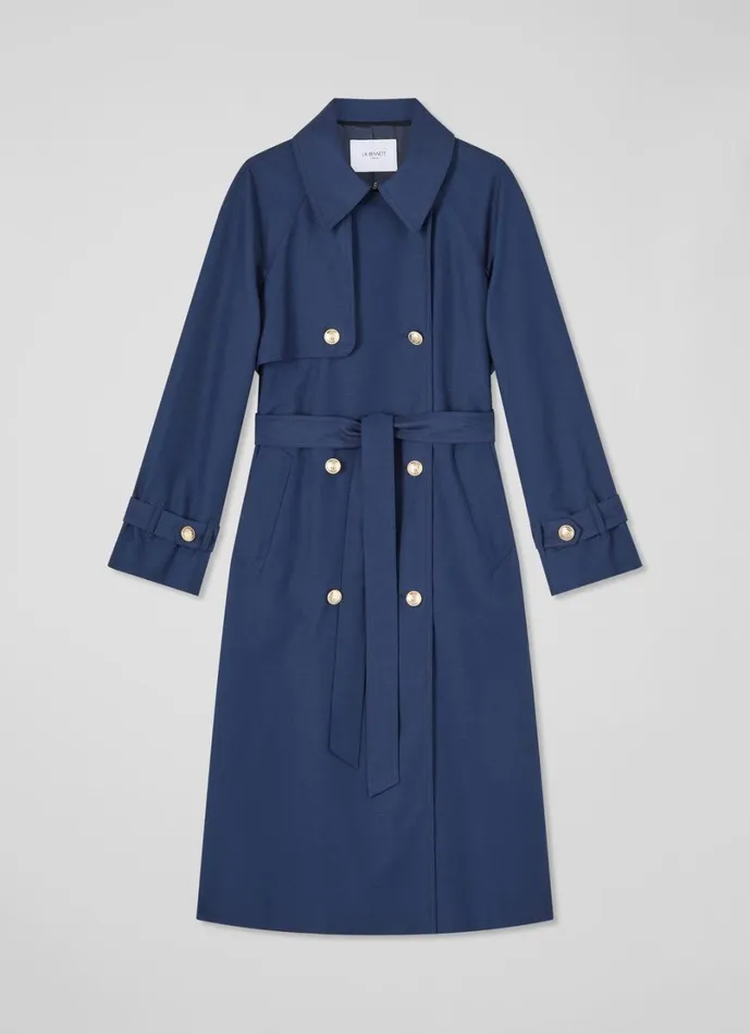 LKBennett Coats and Jackets Women Keaton Navy Double Breasted Trench Coat