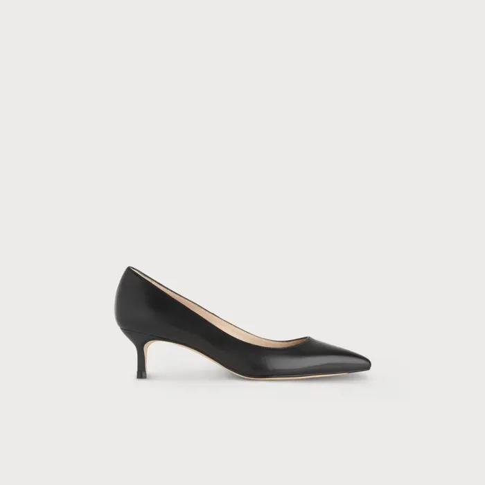 LKBennett Court Shoes Women Audrey Black Leather Kitten Heel Courts