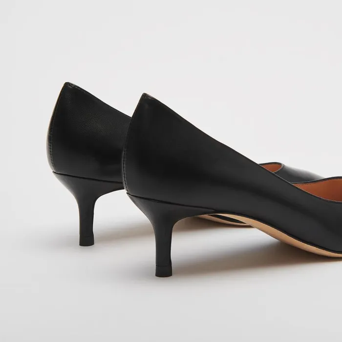 LKBennett Court Shoes Women Audrey Black Leather Kitten Heel Courts LKBennett Court Shoes Women Audrey Black Leather Kitten Heel Courts