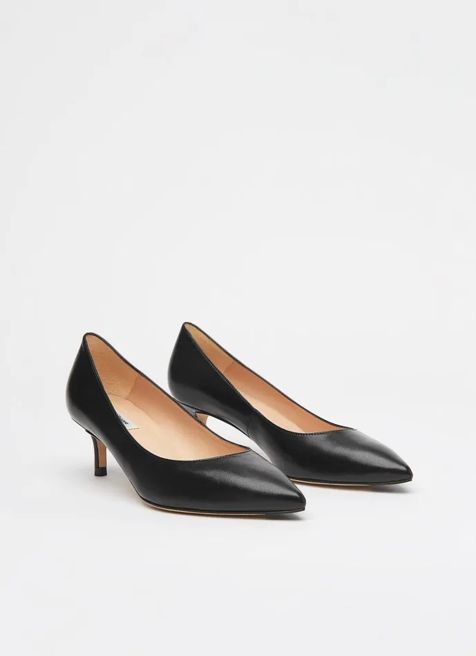 LKBennett Court Shoes Women Audrey Black Leather Kitten Heel Courts LKBennett Court Shoes Women Audrey Black Leather Kitten Heel Courts