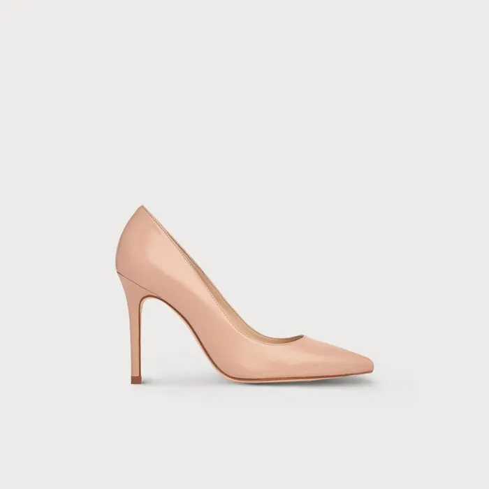 LKBennett Court Shoes Women Fern Beige Leather Pointed Toe Courts