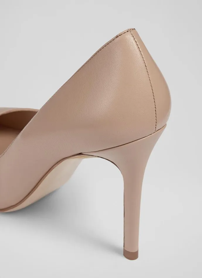 LKBennett Court Shoes Women Fern Beige Leather Pointed Toe Courts