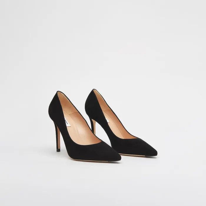 LKBennett Court Shoes Women Fern Black Suede Pointed Toe Courts