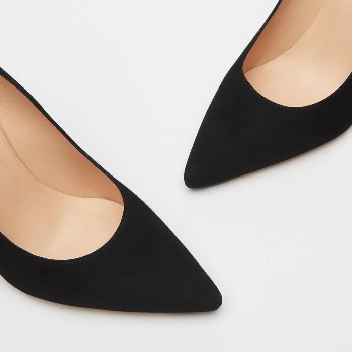 LKBennett Court Shoes Women Fern Black Suede Pointed Toe Courts