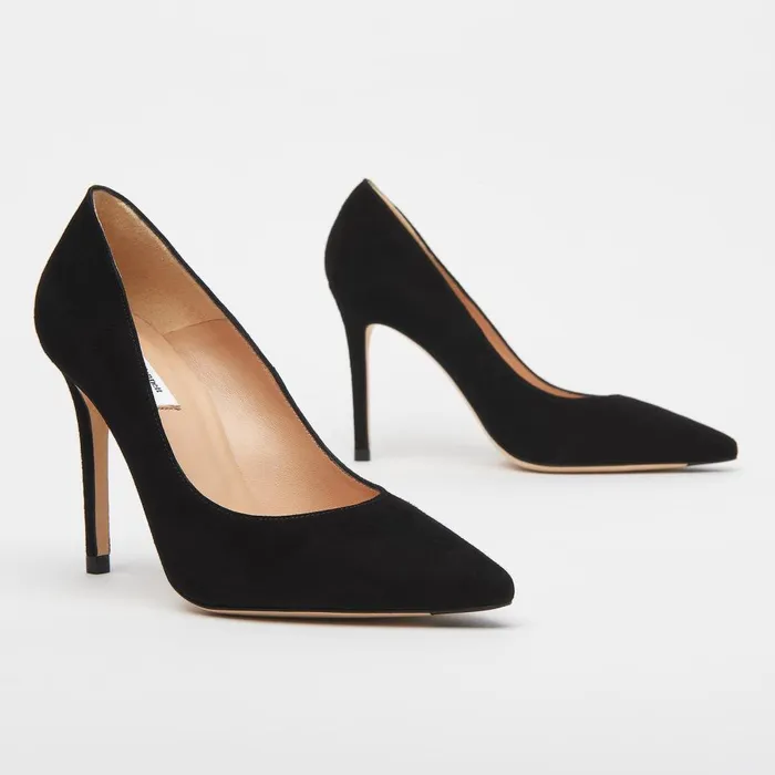 LKBennett Court Shoes Women Fern Black Suede Pointed Toe Courts
