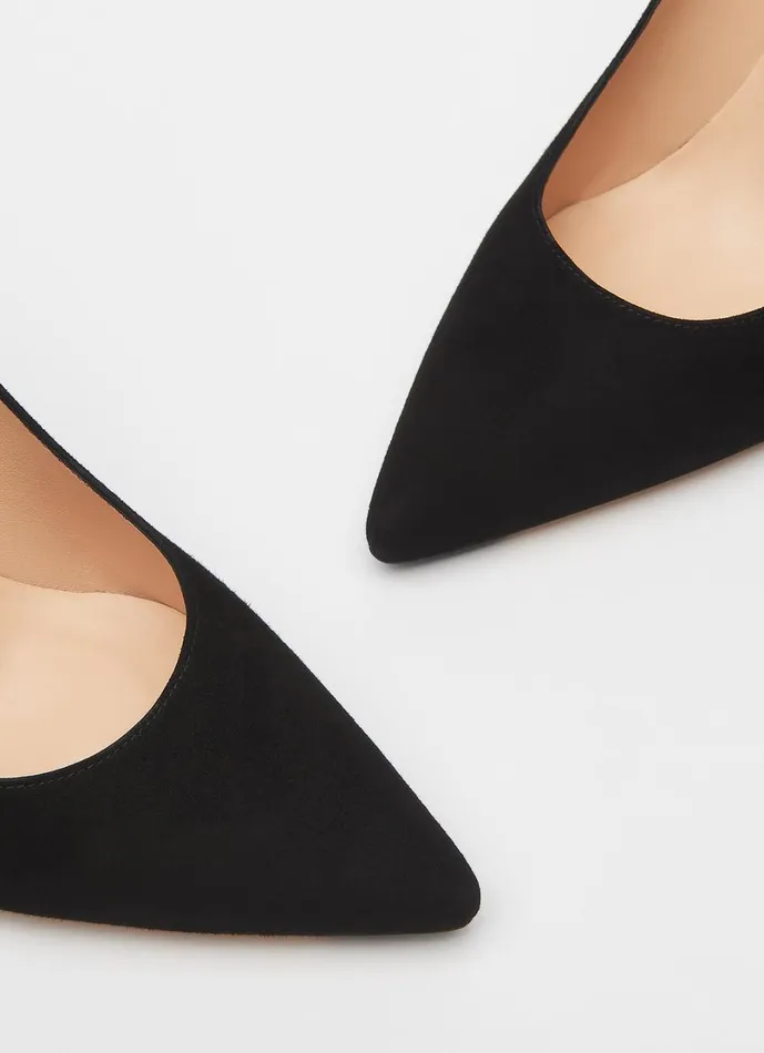 LKBennett Court Shoes Women Fern Black Suede Pointed Toe Courts