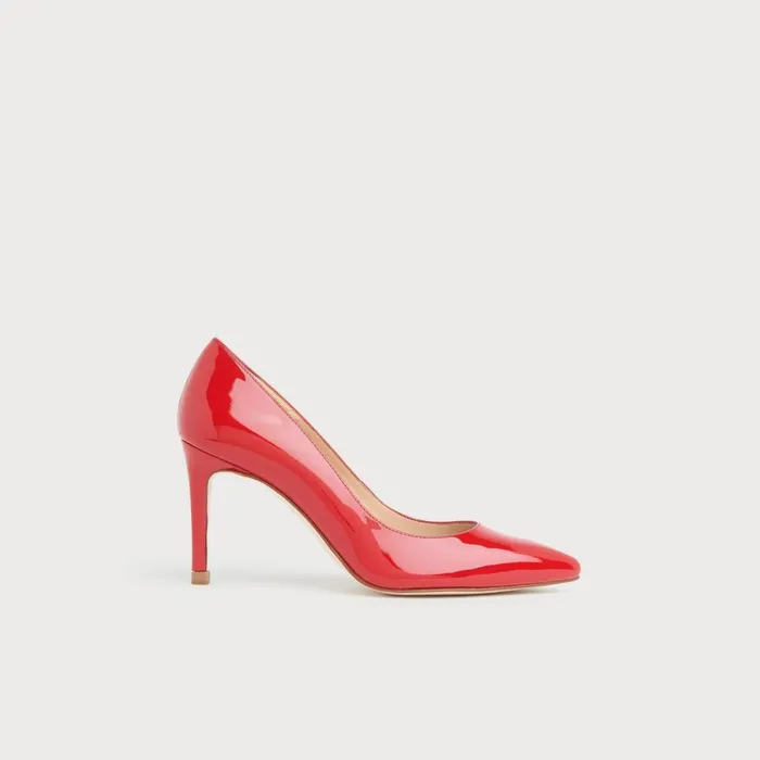 LKBennett Court Shoes Women Floret Red Patent Pointed Toe Courts