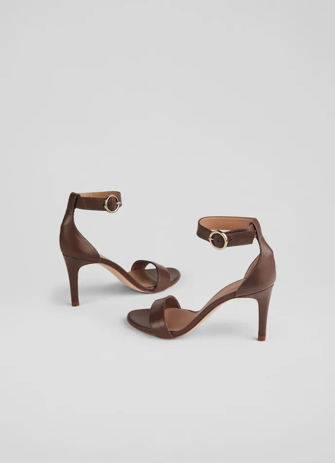 LKBennett Court Shoes Women Ivy Nude 4 Leather Single Strap Sandals LKBennett Court Shoes Women Ivy Nude 4 Leather Single Strap Sandals