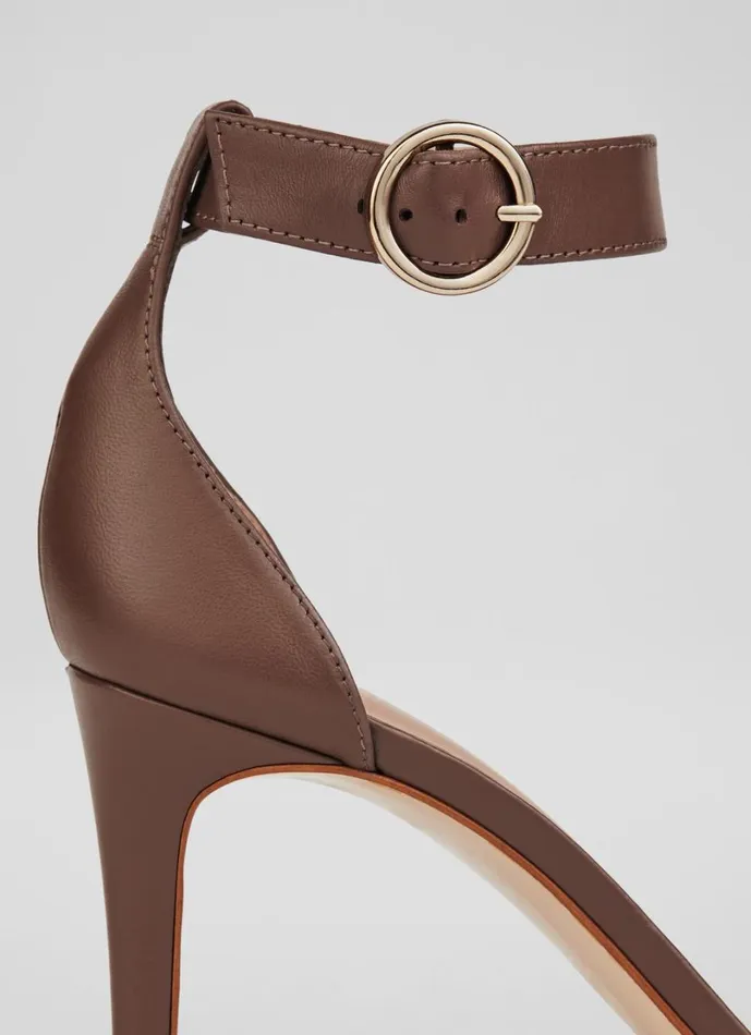LKBennett Court Shoes Women Ivy Nude 4 Leather Single Strap Sandals LKBennett Court Shoes Women Ivy Nude 4 Leather Single Strap Sandals