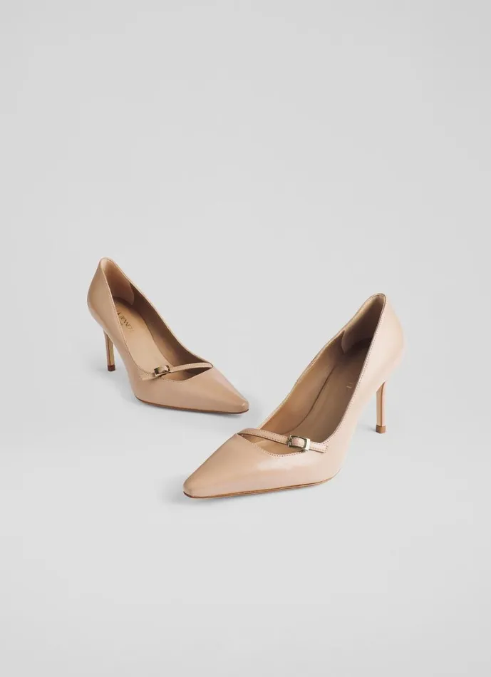 LKBennett Court Shoes Women Larna Beige Leather Fine Strap Buckle Court Shoes LKBennett Court Shoes Women Larna Beige Leather Fine Strap Buckle Court Shoes