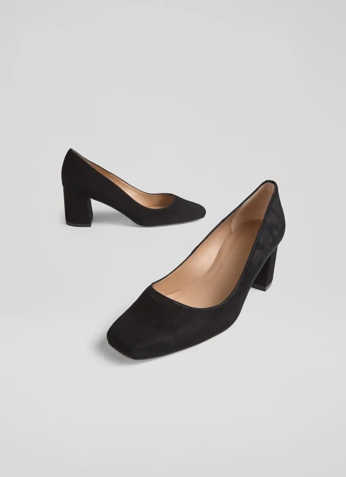 LKBennett Court Shoes Women Sally Black Square Toe Courts LKBennett Court Shoes Women Sally Black Square Toe Courts