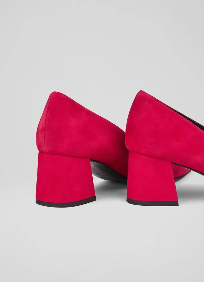 LKBennett Court Shoes Women Sloane Pink Suede Block Heel Courts LKBennett Court Shoes Women Sloane Pink Suede Block Heel Courts