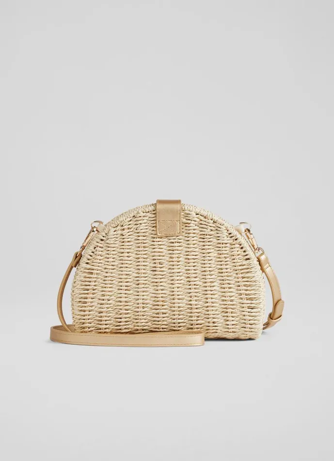 LKBennett CrossBody Bags Women Lorena Natural Wicker Shoulder Bag LKBennett CrossBody Bags Women Lorena Natural Wicker Shoulder Bag
