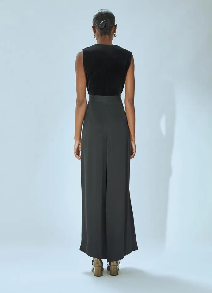 LKBennett Dresses Women Carine Black Waistcoat Culotte Jumpsuit LKBennett Dresses Women Carine Black Waistcoat Culotte Jumpsuit