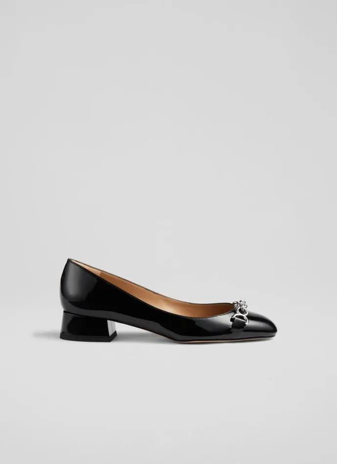 LKBennett Flats Women Blakely Black Patent Snaffle Pumps