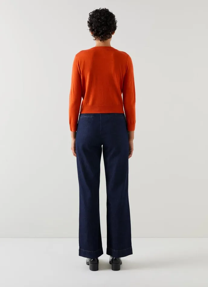 LKBennett Knitwear Women Connie Burnt Orange Cardigan LKBennett Knitwear Women Connie Burnt Orange Cardigan