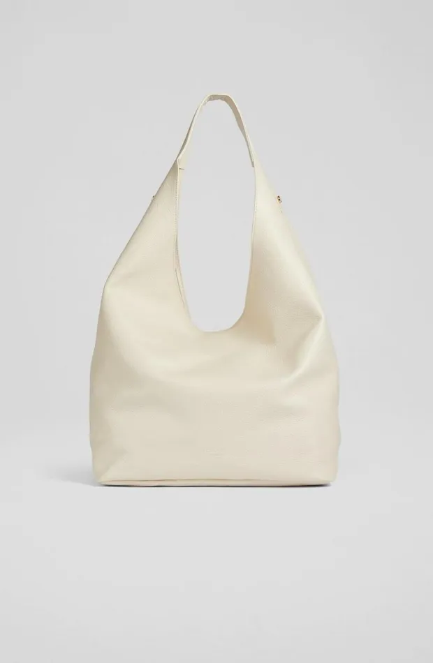 LKBennett Shoulder Bags Women Soula Cream Leather Slouchy Shoulder Bag LKBennett Shoulder Bags Women Soula Cream Leather Slouchy Shoulder Bag