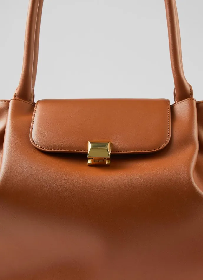 LKBennett Tote Bags Women Otello Tan Lock Tote Bag LKBennett Tote Bags Women Otello Tan Lock Tote Bag
