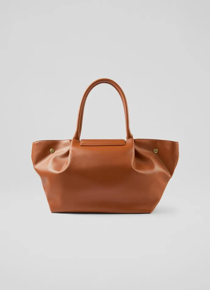 LKBennett Tote Bags Women Otello Tan Lock Tote Bag LKBennett Tote Bags Women Otello Tan Lock Tote Bag