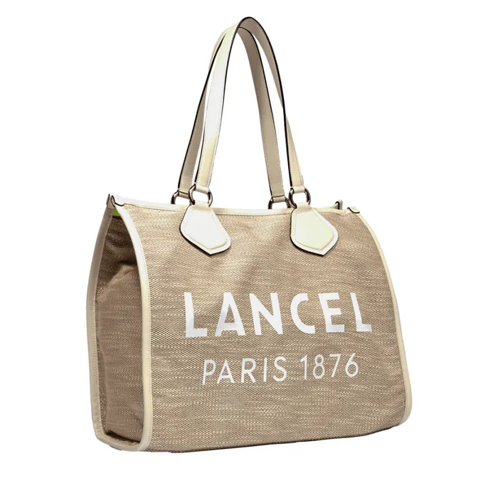 L Zip Tote Naturalwhite Women Lancel Tote Bags