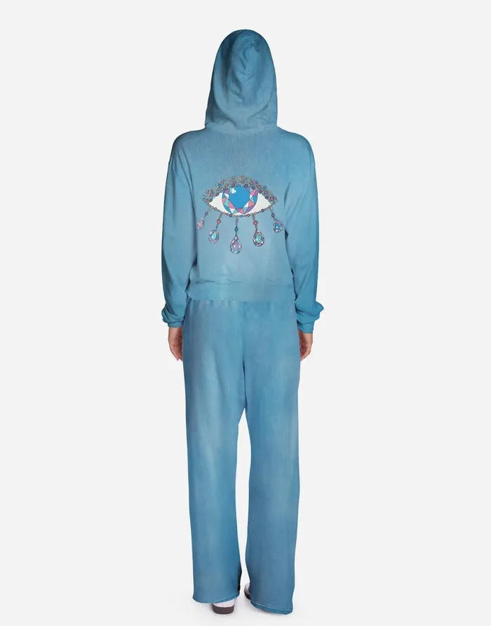 Lachelle Diamond Evil Eye Faded Blue Marine Women039s Lauren Moshi Long Sleeve