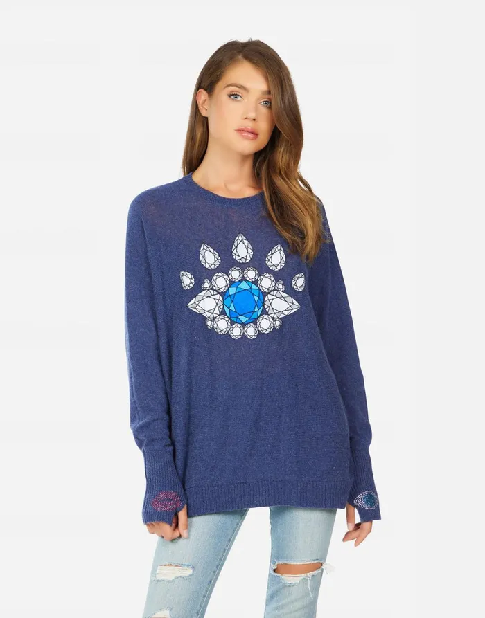 Ladona Diamond Eye Navy Women039s Lauren Moshi Sweaters and Knits