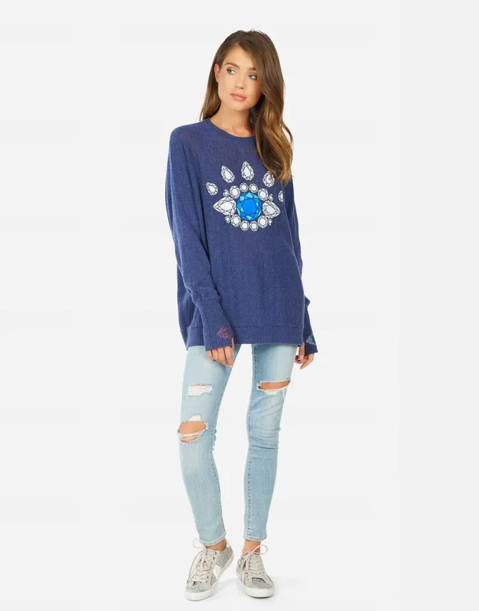 Ladona Diamond Eye Navy Women039s Lauren Moshi Sweaters and Knits