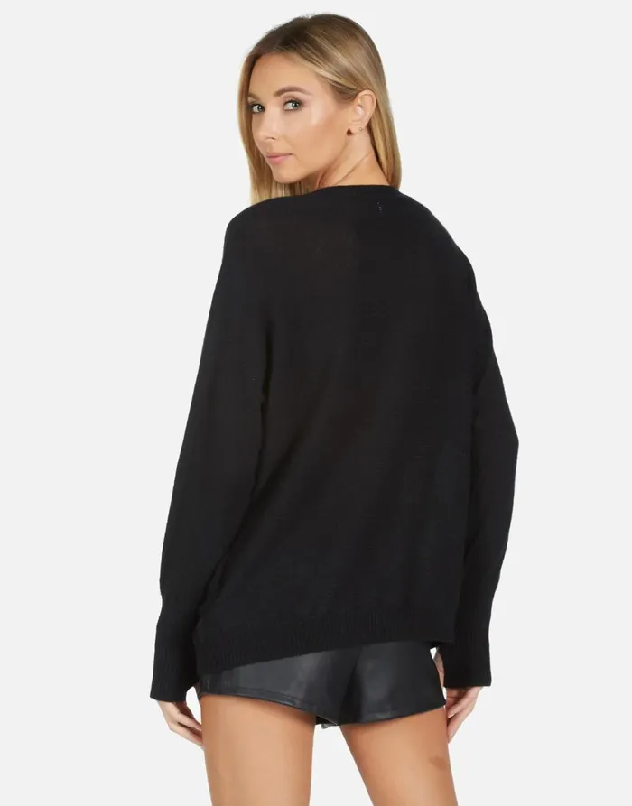 Ladona X Crystal Peace Evil Eye Black Women039s Lauren Moshi Sweaters and Knits