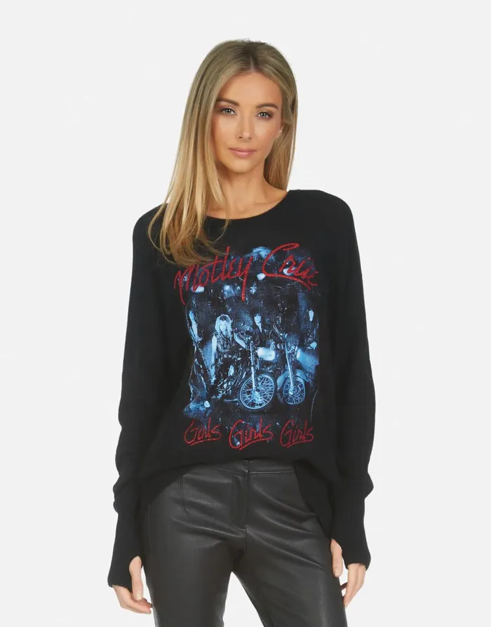 Ladona X Girls Girls Girls Black Women039s Lauren Moshi Sweaters and Knits