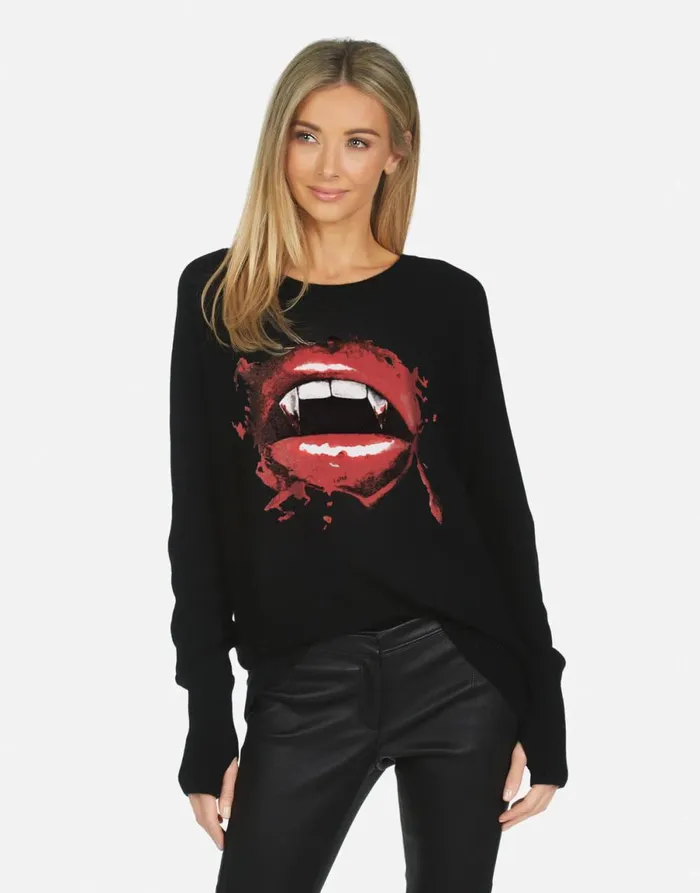 Ladona X Vampire Lip Black Women039s Lauren Moshi Long Sleeve