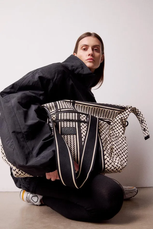 Lala Berlin Bags Big Bag Muriel 20 Canvas Heritage Stripe Black 8211 Women