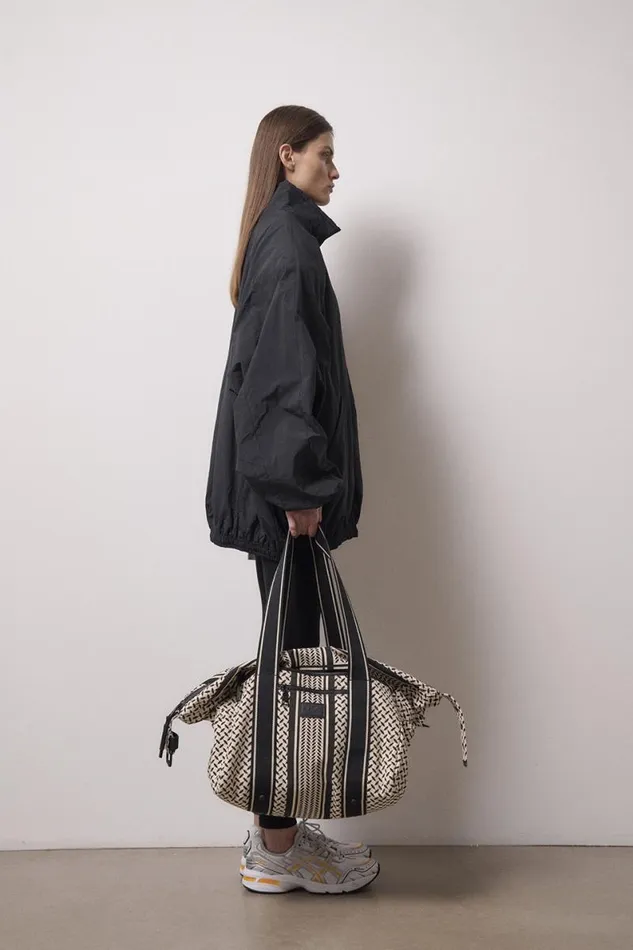 Lala Berlin Bags Big Bag Muriel 20 Canvas Heritage Stripe Black 8211 Women