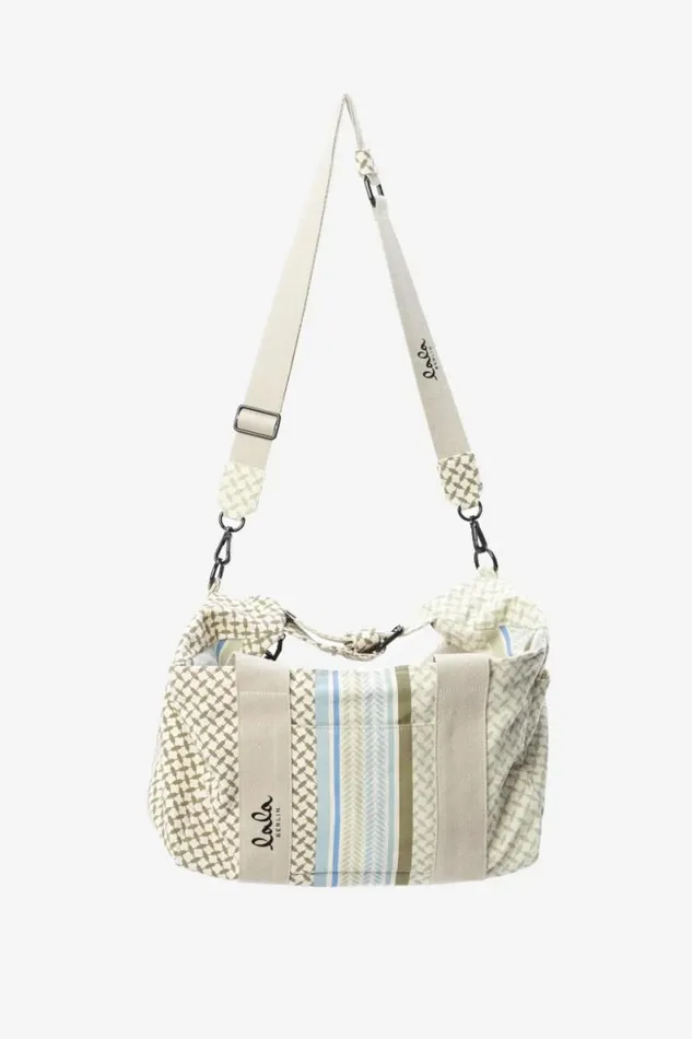 Lala Berlin Bags Big Bag Muriel Colored Canvas Heritage Stripe Olive 8211 Women