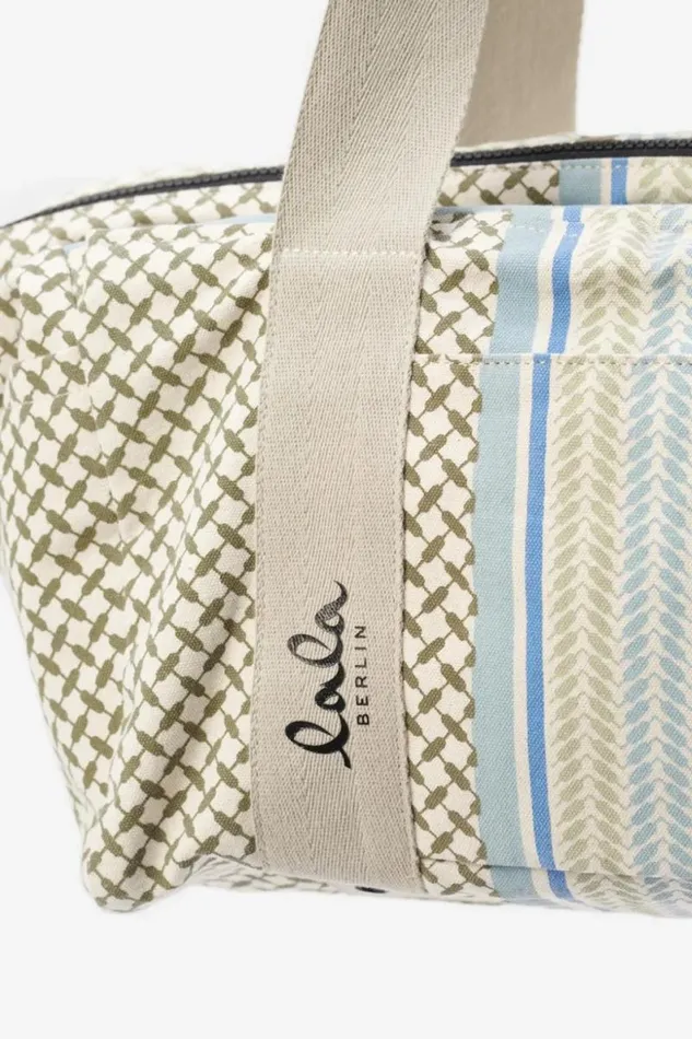 Lala Berlin Bags Big Bag Muriel Colored Canvas Heritage Stripe Olive 8211 Women