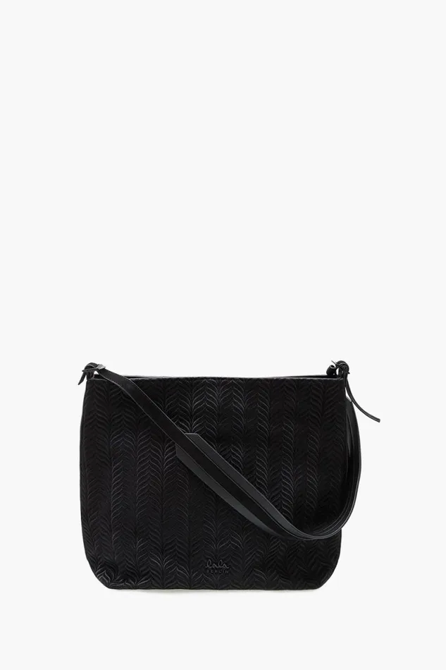 Lala Berlin Bags Hobo Makis Canvas Embroidery Black 8211 Women