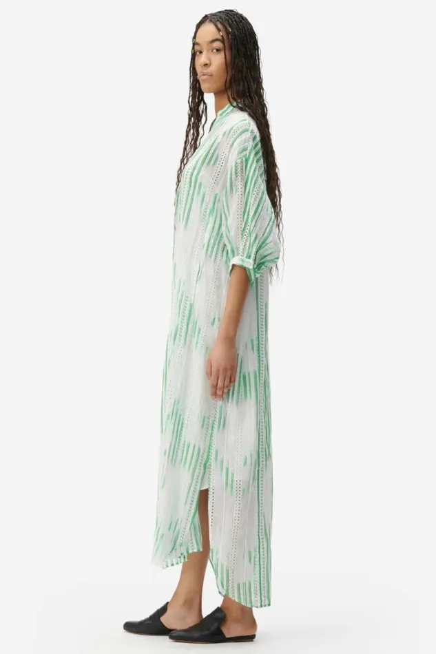 Lala Berlin Dresses Dress Dacire Bast Fiber Green Stripes 8211 Women