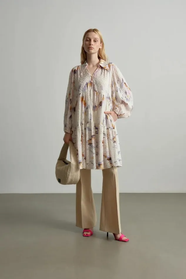 Lala Berlin Dresses Dress Dille Viscose Floral Fountain Pink 8211 Women