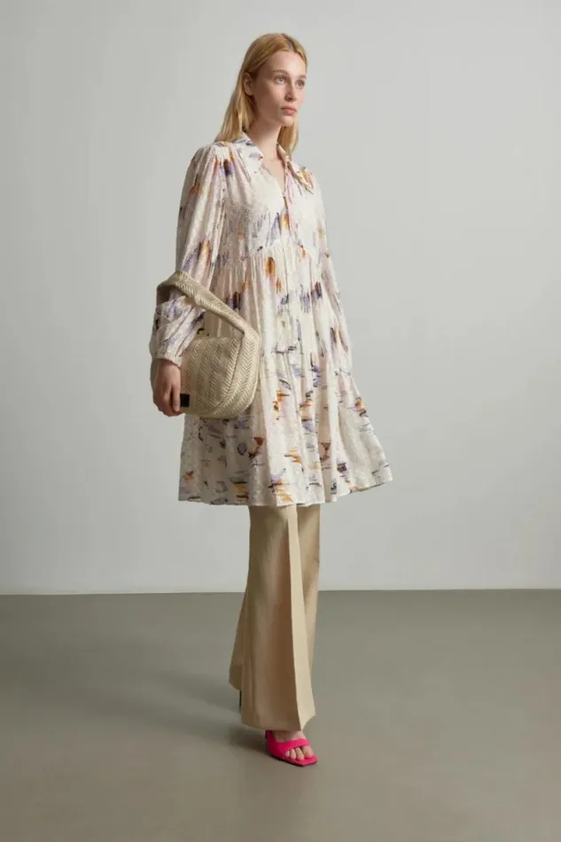 Lala Berlin Dresses Dress Dille Viscose Floral Fountain Pink 8211 Women