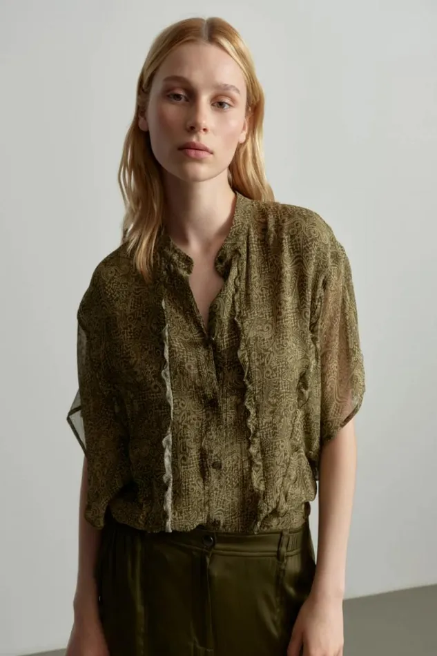 Lala Berlin Shirts and Blouses Blouse Benaja Viscose Maze Garden 8211 Women