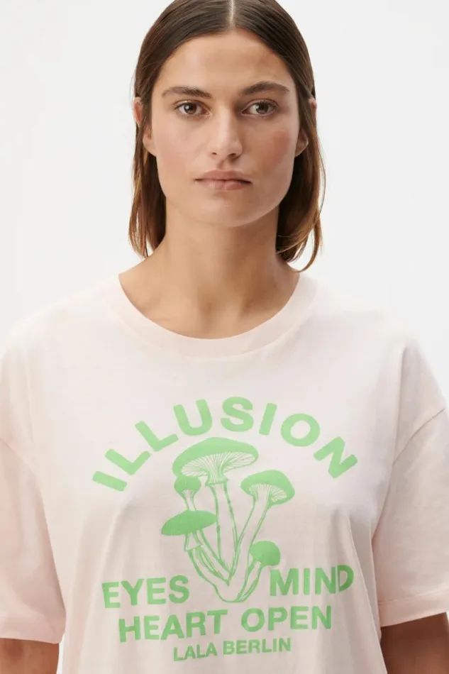 Lala Berlin Shirts and Blouses TShirt Celia Cotton Illusion Sea Shell 8211 Women